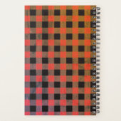 Kleurrijke Rustieke Plaid Naam Jaar Planner (Achterkant)