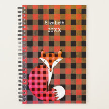 Kleurrijke Rustieke Plaid Naam Jaar Planner