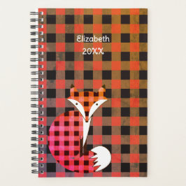 Kleurrijke Rustieke Plaid Naam Jaar Planner