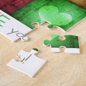 Kleurrijke rustieke Valentijnsdag harten Legpuzzel (Zijkant)