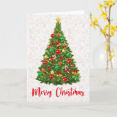 Kleurrijke rustieke vrolijke kerstvakantie kaart (Gele Bloem)