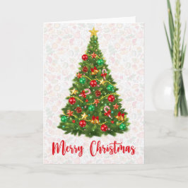 Kleurrijke  rustieke vrolijke kerstvakantie kaart