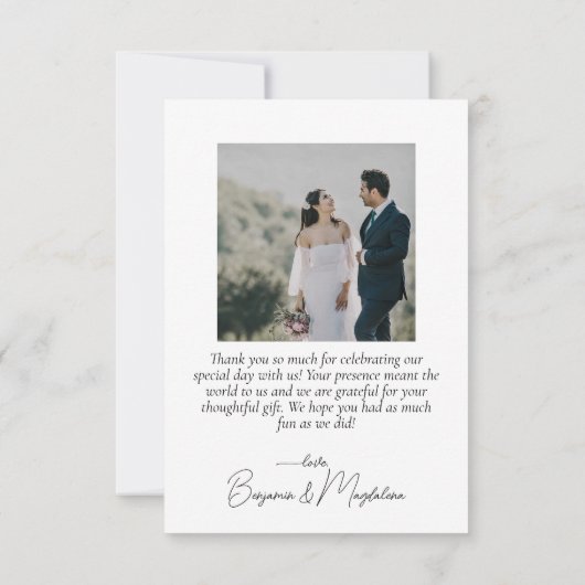 Kleurrijke rustieke wilde bloemen foto Dank u kaar Kaart (Achterkant)