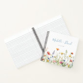 Kleurrijke rustieke Wildflower bruiloft gastenboek Notitieboek (Binnen)