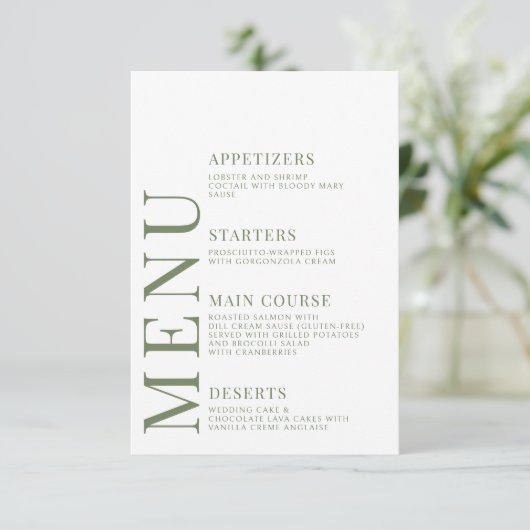 Kleurrijke rustieke wildflower bruiloft menukaarte informatiekaartje (Staand voorkant)