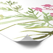 Kleurrijke Rustieke Wildflower Wedding Zitting Gra Poster (Hoek)