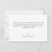 Kleurrijke rustieke Wildflowers Script Dank u kaar Kaart (Achterkant)