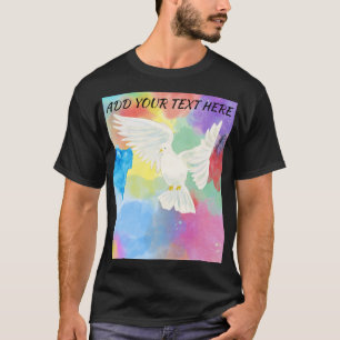 Kleurrijke Rustige Duif Zomer Splash voor Echter T-shirt