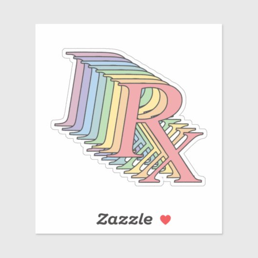 Kleurrijke RX - Leuke apothekers Sticker (Vel)