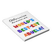 Kleurrijke sabuela notitieblok (Schuin)