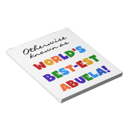 Kleurrijke sabuela notitieblok (Schuin)