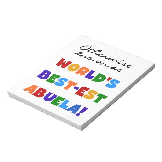 Kleurrijke sabuela notitieblok (Linkerzijde)