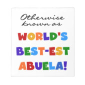 Kleurrijke sabuela notitieblok (Voorkant)