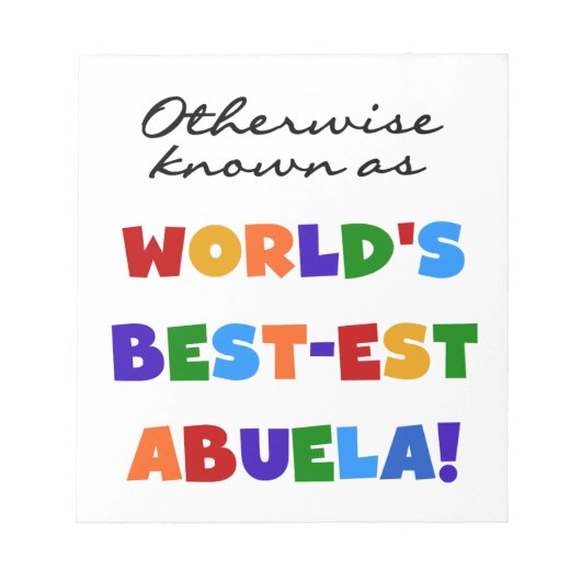 Kleurrijke sabuela notitieblok (Voorkant)