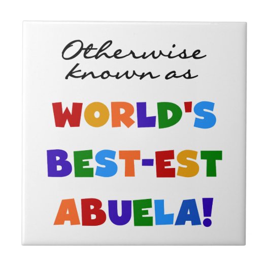 Kleurrijke sabuela tegeltje (Voorkant)