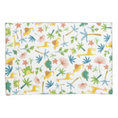 Kleurrijke safari schattige oerwouden dierentuin b kussensloop (Voorkant-Rechts)