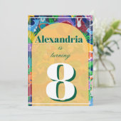 Kleurrijke Safari Thema Verjaardag druk Kaart (Staand voorkant)