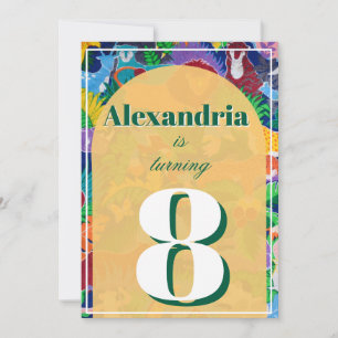 Kleurrijke Safari Thema Verjaardag druk Kaart