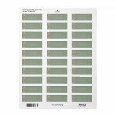 Kleurrijke Sage Groene Wildflower Retouradres Etiket (Full Sheet)