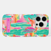Kleurrijke Saguaro Cacti Gepersonaliseerd Case-Mate iPhone Case (Achterkant (horizontaal))