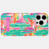 Kleurrijke Saguaro Cacti Gepersonaliseerd Case-Mate iPhone Case (Achterkant (horizontaal))