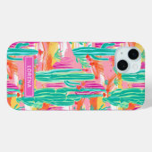 Kleurrijke Saguaro Cacti Persoonlijk Case-Mate iPhone Case (Achterkant (horizontaal))