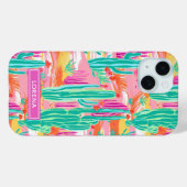 Kleurrijke Saguaro Cacti Persoonlijk Case-Mate iPhone Case (Achterkant (horizontaal))