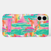 Kleurrijke Saguaro Cacti Persoonlijk Case-Mate iPhone Case (Achterkant (horizontaal))