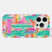 Kleurrijke Saguaro Cacti Persoonlijk Case-Mate iPhone Case (Achterkant (horizontaal))