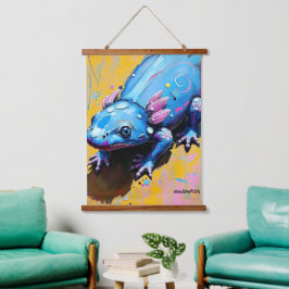 Kleurrijke Salamander Muurkunst – Bedreigde Amfibi Hangend Wandkleed