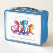 Kleurrijke Salamanders doen de Salamander Slide (Voorkant)