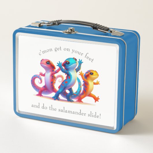 Kleurrijke Salamanders doen de Salamander Slide (Voorkant)