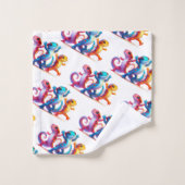 Kleurrijke Salamanders doen de Salamander Slide Bad Handdoek (Wasdoekje)