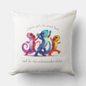 Kleurrijke Salamanders doen de Salamander Slide Kussen (Voorkant)