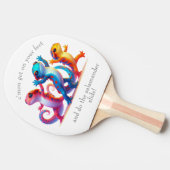 Kleurrijke Salamanders doen de Salamander Slide Tafeltennisbatje (Zijkant)