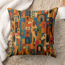 Kleurrijke Saluki Folk Art 