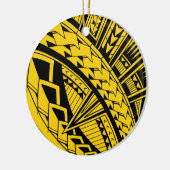 Kleurrijke Samoaanse tattoo patronen Keramisch Ornament (Links)