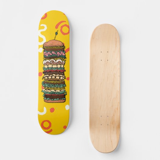 Kleurrijke Sandwich Stack artwork Persoonlijk Skateboard (Voorkant)
