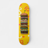 Kleurrijke Sandwich Stack artwork Persoonlijk Skateboard (Voorkant)