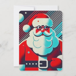 kleurrijke Santa Claus rijke rode achtergrond Feestdagenkaart