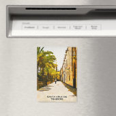 Kleurrijke Santa Cruz de Tenerife olieverf Magneet (Insitu (Vaatwasser))