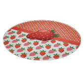 Kleurrijke sappige aardbei snijplank (Hoek)