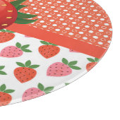 Kleurrijke sappige aardbei snijplank (Hoek)