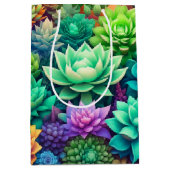  kleurrijke sappige groen Verjaardag Medium Cadeauzakje (Voorkant)