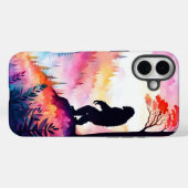 Kleurrijke Sasquatch op Ridge met uitzicht op het Case-Mate iPhone Case (Achterkant (horizontaal))