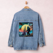 Kleurrijke Sasquatch Volle Maan Pijnboom Denim Jacket (Hangar)