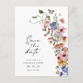 Kleurrijke Save The Date Briefkaart (Voorkant)