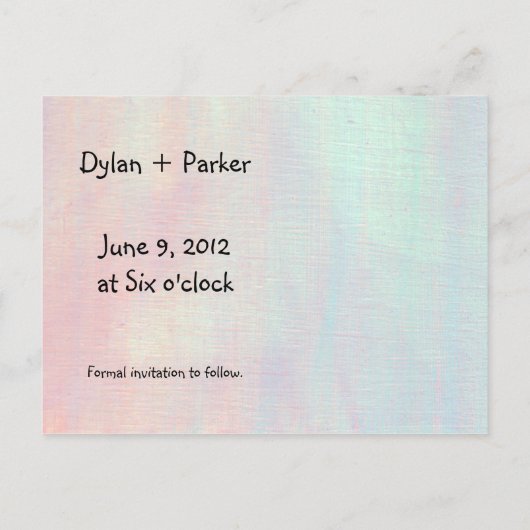 Kleurrijke Save the Date Briefkaart () (Achterkant)