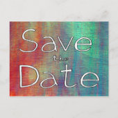 Kleurrijke Save the Date Briefkaart () (Voorkant)
