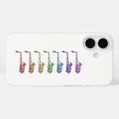 Kleurrijke Saxofoon Regenboog Case-Mate iPhone Case (Achterkant (horizontaal))